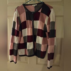 Women's Vintage Christopher & Banks Checkered Sweater Size M